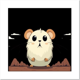 Scared Hamster Meme, funny tshirt Posters and Art